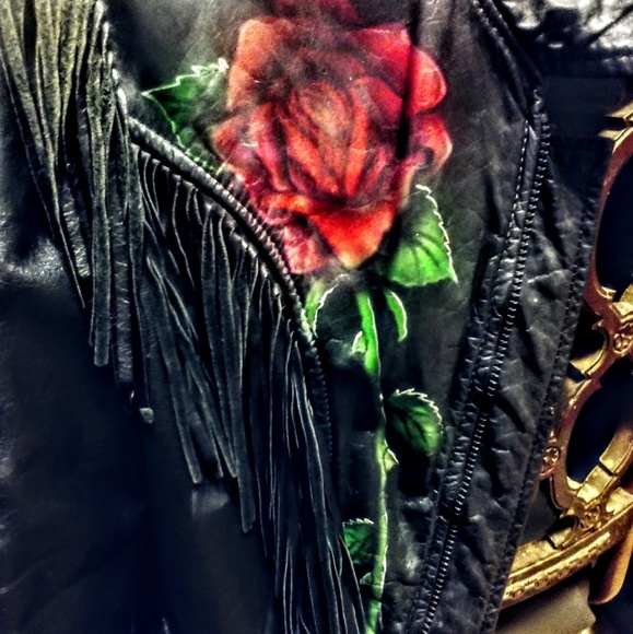 Vintage custom made leather jacket rocker punk - Picture 5 of 5